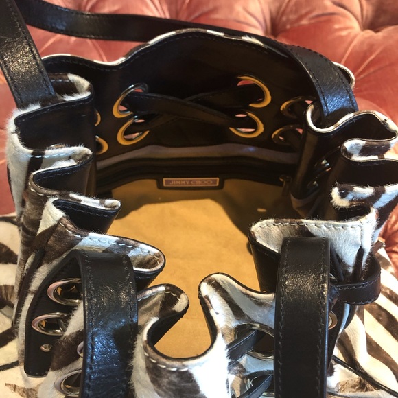 Jimmy Choo Ramona Zebra Print Tote - Picture 8 of 8